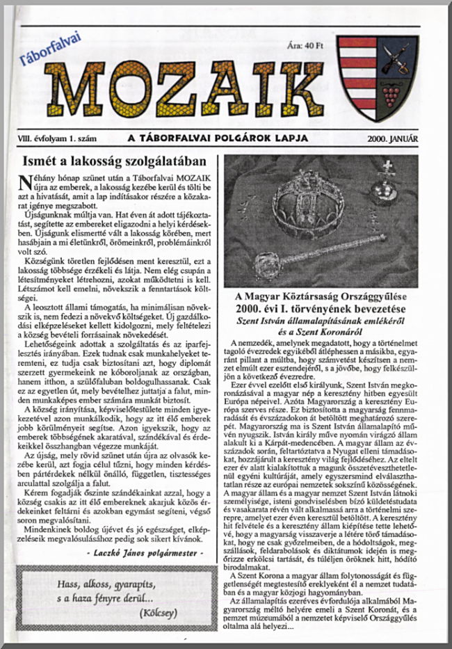Táborfalvai MOZAIK 200. január - 2006. május
