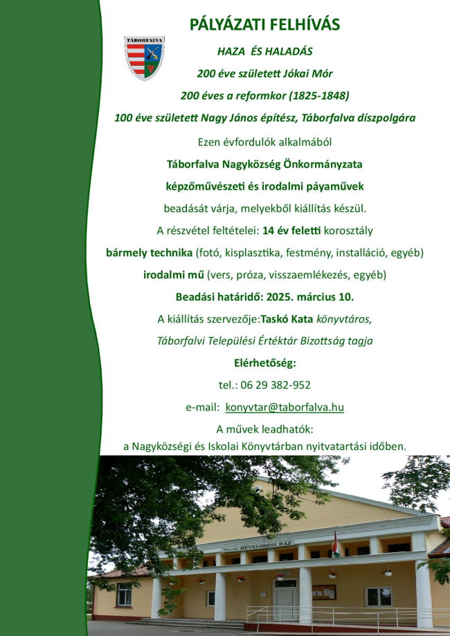 Pályázati felgívás - Haza és haladás