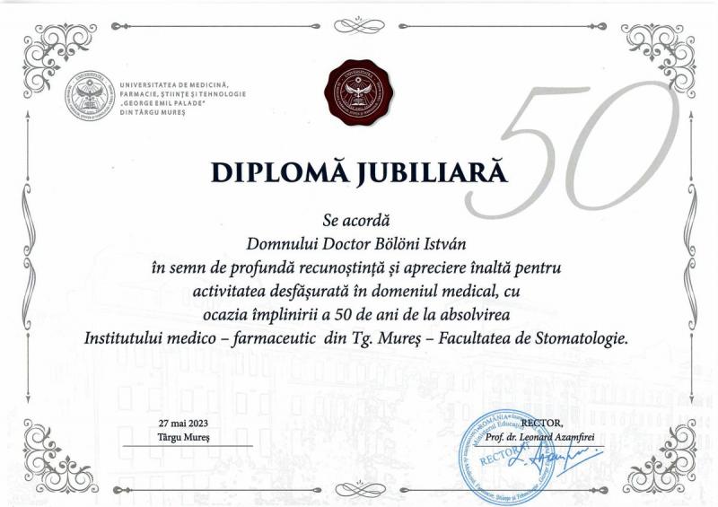 Gratulálunk dr. Bölöni István fogszakorvosnak!