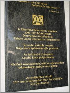 20 éves a táborfalvi református templom