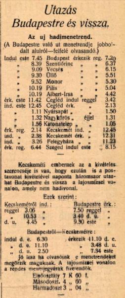 A lajosmizsei vasútvonal története 3. rész - Tovább Kecskemétig